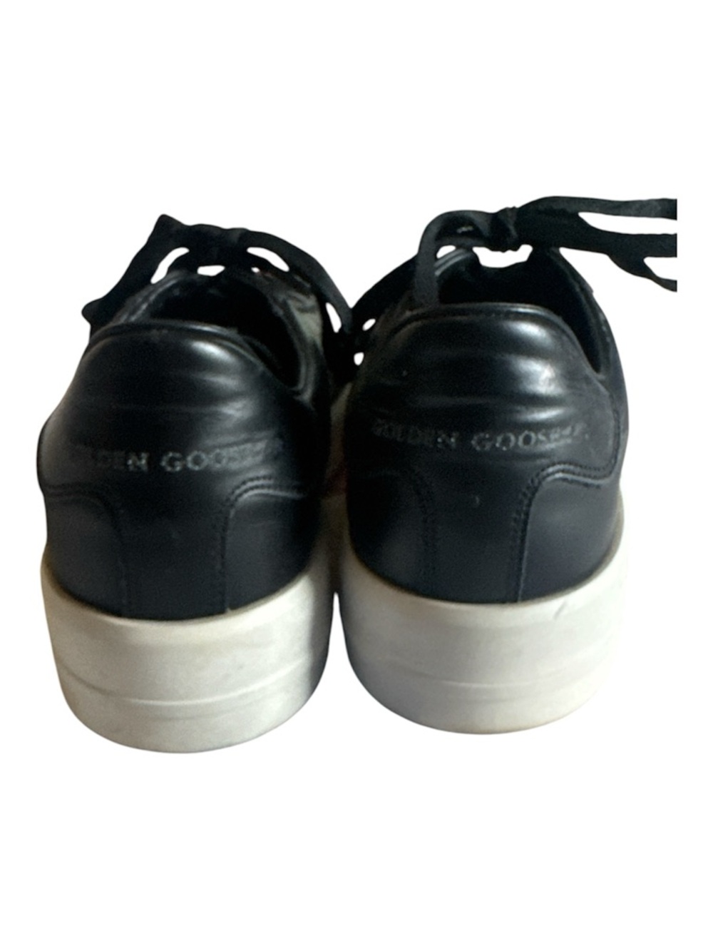 Golden Goose Pure Star Black Leather Sneakers- Size 37 / 7. - Picture 5 of 10
